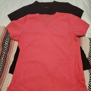2 Lg Scrub Tops